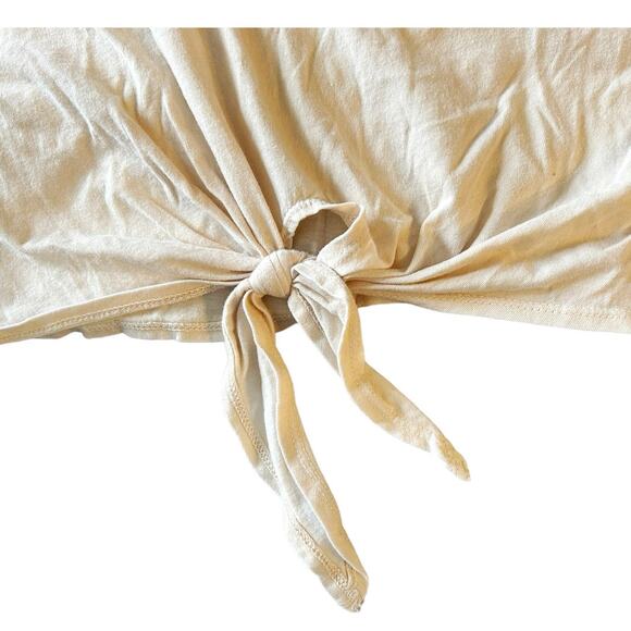 Calvin Klein Peach Short Sleeve Cropped Cotton T-Shirt Womens Size S - Picture 2 of 8